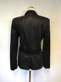 KARL LAGERFIELD BLACK WAX COATED JACKET SIZE L