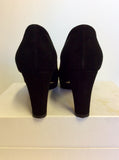 HOBBS BLACK SUEDE PLATFORM SOLE HEELS SIZE 7/40