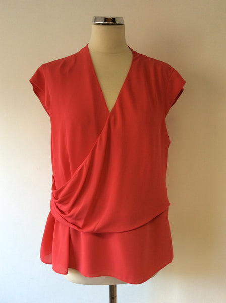 JACQUES VERT COLLECTION CORAL PINK CAP SLEEVE TOP SIZE 20