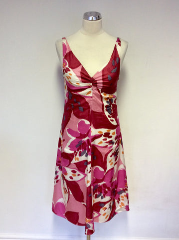 EMPORIO ARMANI SILK PRINT SPECIAL OCCASION DRESS SIZE 40 UK 8