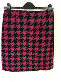 BRAND NEW HOBBS NESTA PINK & BLACK CHECK SKIRT SIZE 8