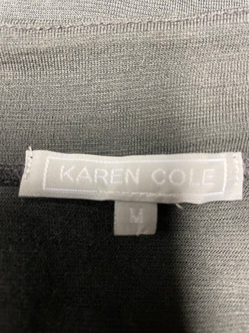 KAREN COLE MERINO WOOL GREY LONG SLEEVED A-LINE DRESS SIZE M