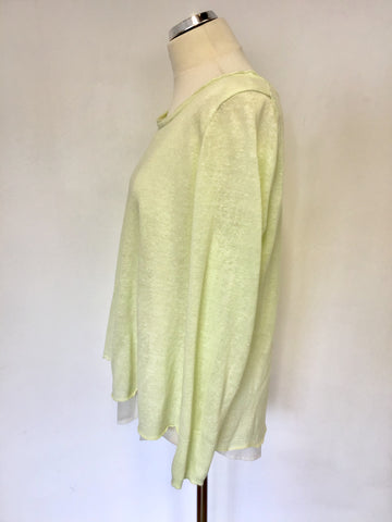 MINT VELVET CITRUS LINE FINE KNIT JUMPER SIZE 14