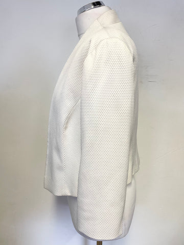PHASE EIGHT IVORY/ CREAM CROPPED 3/4 SLEEVE SPECIAL OCCASION JACKET SIZE 16