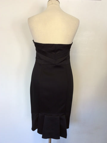 COAST BLACK STRAPLESS SPECIAL OCCASION PENCIL DRESS SIZE 14