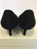 LK BENNETT OCTAVE BLACK SUEDE HEELS SIZE 3.5/36