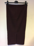 BRAND NEW BY MALENE BIRGER ZIKAS PLUM FINE WOOL BLEND SKIRT SIZE 36 UK 8