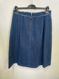 MAX & CO BLUE DENIM A LINE KNEE LENGTH SKIRT SIZE 12