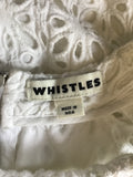 WHISTLES WHITE BROIDERY ANGLAISE WHITE DRESS SIZE 12