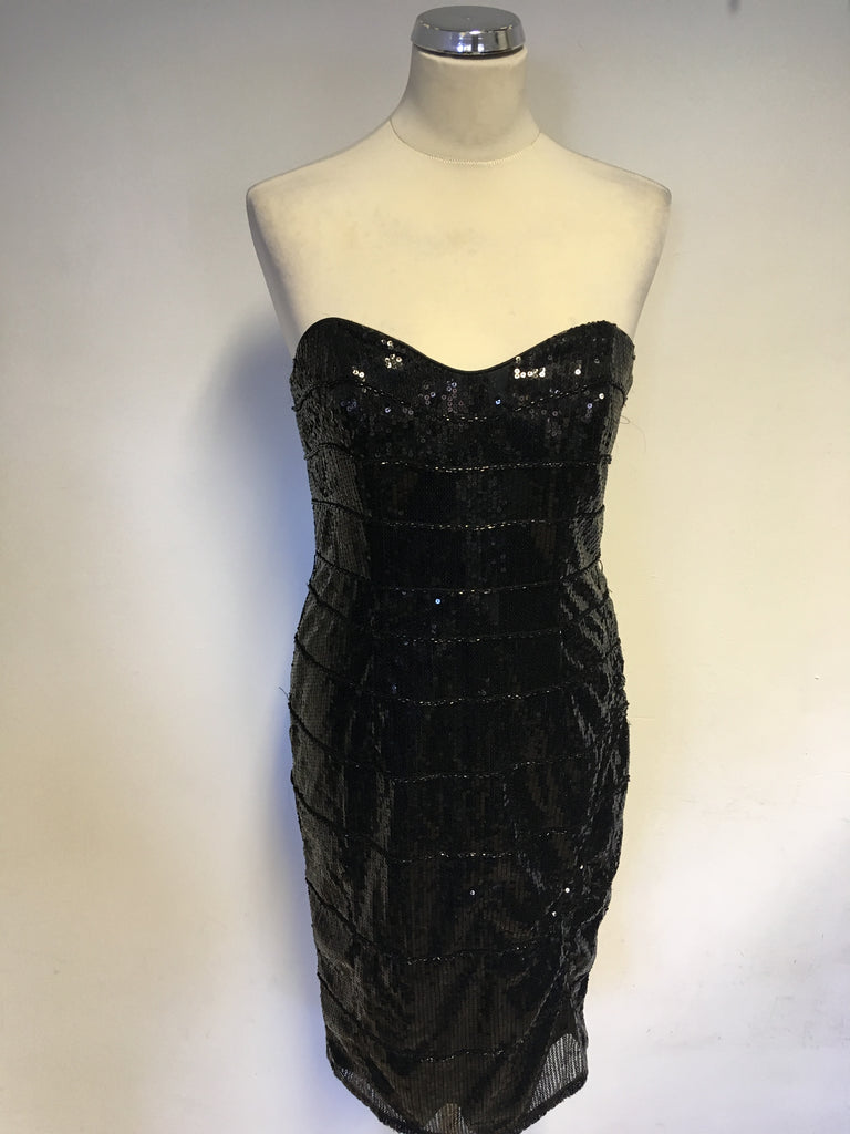 JANE NORMAN BLACK SEQUINNED STRAPLESS DRESS SIZE 12 – Whispers Dress Agency JANE NORMAN BLACK SEQUINNED STRAPLESS DRESS SIZE 12 – Whispers Dress Agency