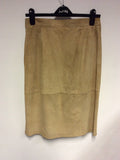 GERRY WEBER CAMEL SUEDE PENCIL SKIRT SIZE 12