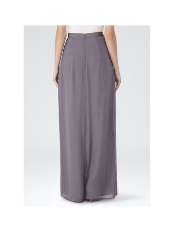 BRAND NEW REISS MANHATTAN GREY METALLIC MAXI SKIRT SIZE 10