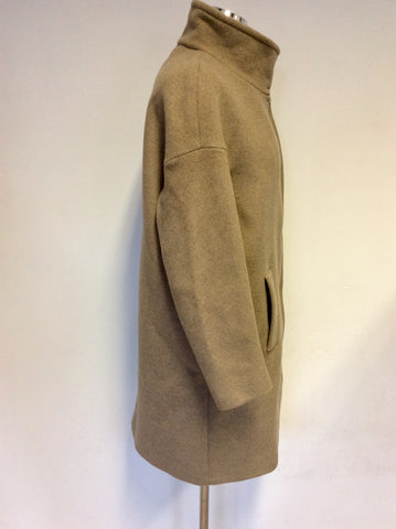 MAX MARA WEEKEND CAMEL 100% WOOL MELTON COAT SIZE 12