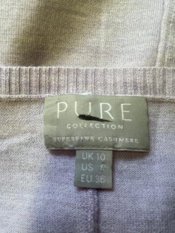 BRAND NEW PURE COLLECTION LILAC 100% SUPERFINE CASHMERE JUMPER SIZE 10