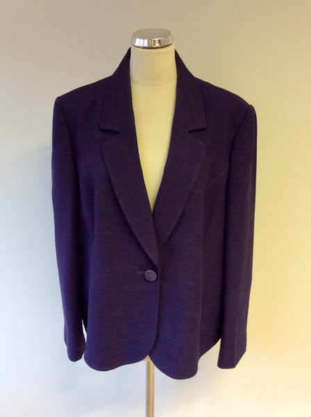 WINDSMOOR PURPLE PLEATED TRIM JACKET SIZE 22