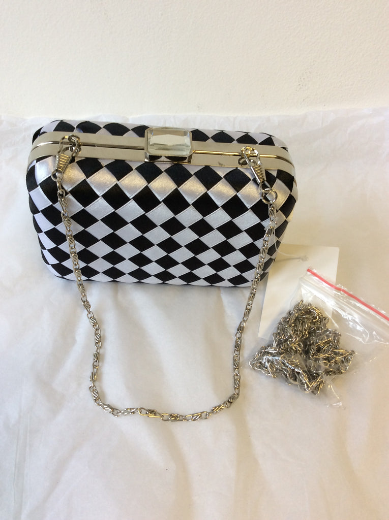Silver hard sales clutch bag