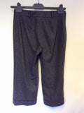 HOBBS GREY WOOL CROP TROUSERS SIZE 8