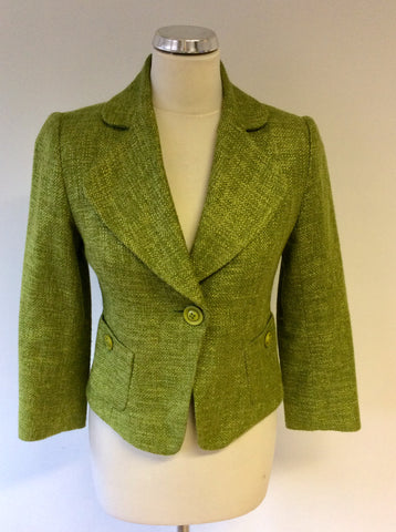 HOBBS LIME GREEN JACKET SIZE 10