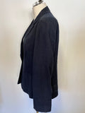 JAEGER NAVY BLUE LINEN JACKET SIZE 12