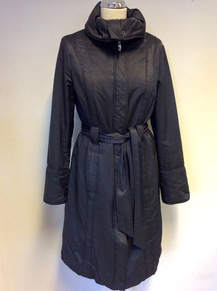 PLANET CHARCOAL GREY BELTED COAT SIZE 12