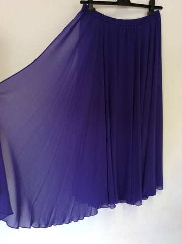 JACQUES VERT PURPLE FLOATY LONG SKIRT SIZE L