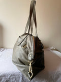 JIMMY CHOO OLIVE GREEN SNAKESKIN LARGE LEATHER SHOULDER BAG