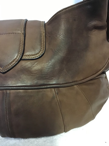 MULBERRY JONI BROWN SOFT LEATHER CROSS BODY SLOUCH HOBO BAG