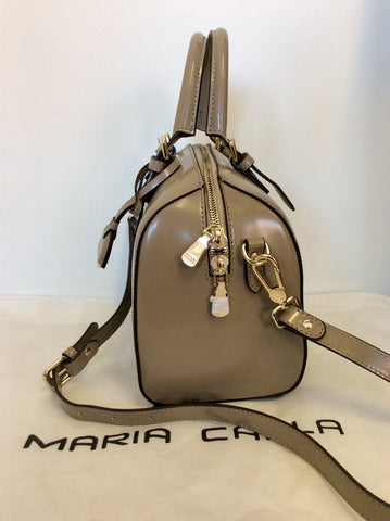 BRAND NEW MARIA CARLA HIGH GLOSS BEIGE SHOULDER / HANDBAG