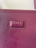 OSPREY BY GRAEME ELLISDON CLARET LEATHER TOTE/SHOULDER BAG