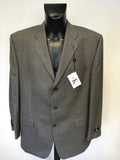 BRAND NEW CALVIN KLEIN BLACK & GREY WEAVE 100% WOOL SUIT SIZE 44R/ 36W/ 32L