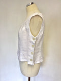 BRAND NEW HOBBS WHITE LINEN SLEEVELESS YACHT TOP SIZE 12