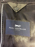 PAUL COSTELLOE DARK CHARCOAL GREY WOOL & CASHMERE COAT SIZE 40R