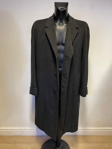 SUMRIE CHARCOAL GREY CROMBIE CASHMERE CLOTH OVERCOAT SIZE 42R