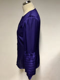 REISS MIDNIGHT BLUE PLEATED SLEEVE BLOUSE SIZE 10