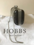 HOBBS INVITATION BLACK HARD CASE CLUTCH/ SHOULDER BAG
