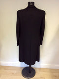 BURBERRY’S CHARCOAL WOOL CLASSIC FORMAL COAT SIZE 38