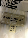 KAREN MILLEN BLACK & WHITE PRINT PENCIL DRESS SIZE 10