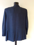 DAKS SIGNATURE BLUE WEAVE PURE SILK TAILORED JACKET SIZE 48