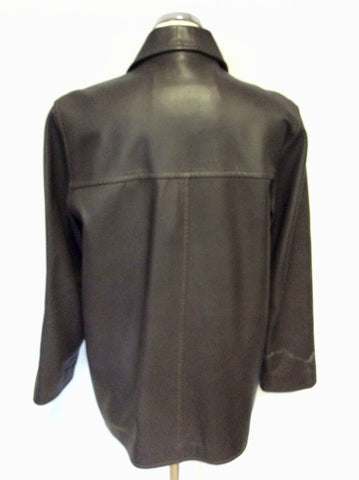 BLARNEY WOOLLEN MILLS BROWN LEATHER JACKET SIZE M