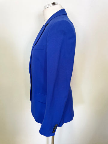 PAUL SMITH ROYAL BLUE 100% WOOL TAPERED LEG TROUSER SUIT SIZE 42 UK 10