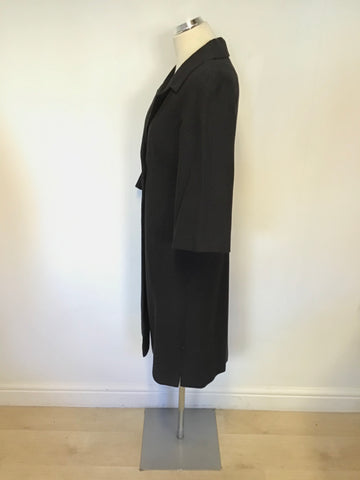 MARKS & SPENCER BLACK COTTON 3/4 SLEEVE SPRING/SUMMER COAT SIZE 12