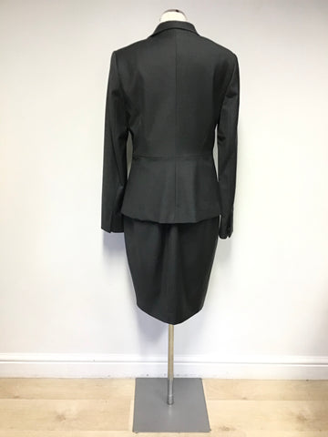 TED BAKER WORKING TITLE DARK GREY WOOL BLEND DRESS SUIT SIZE 3 UK 12