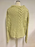 NICOLE FARHI SAND COTTON CABLE KNIT OVERSIZE JUMPER SIZE M