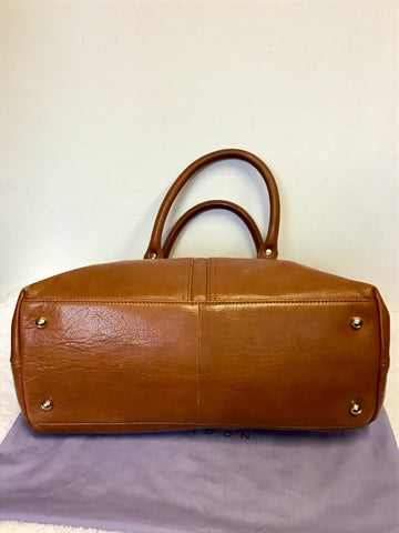 MODALU PIPPA CHESTNUT BROWN LEATHER TOTE BAG