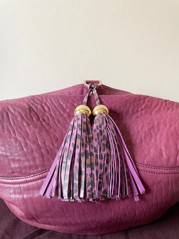 MULBERRY DEEP PINK LARGE LEATHER GRETA HOBO SHOULDER BAG