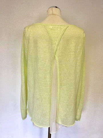 MINT VELVET CITRUS LINE FINE KNIT JUMPER SIZE 14