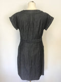 BODEN DARK DENIM BLUE SHORT SLEEVE DRESS SIZE 12L