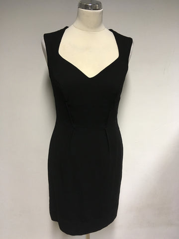 HOBBS BLACK WOOL DRESS & JACKET SUIT SIZE 10