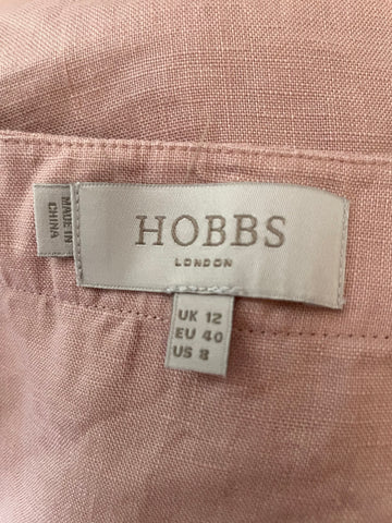 HOBBS PINK LINEN SLEEVELESS YACHT TOP SIZE 12