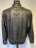 KAPRAUN BLACK LEATHER LIGHTWEIGHT BOMBER JACKET SIZE XL